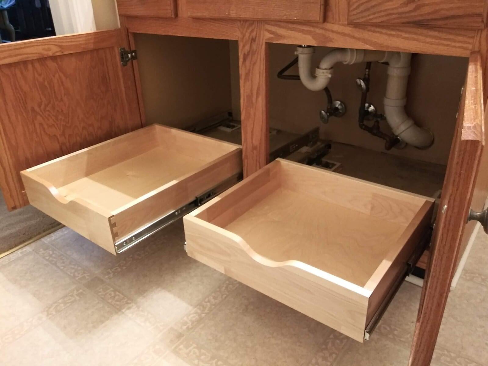 Spare Bathroom Pullouts Full Extension